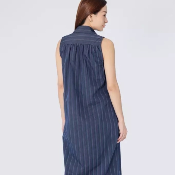 Tommy Hilfiger Mini Dress Preppy Coastal Striped Sleeveless Shirtdress Sz XS - Picture 6 of 7